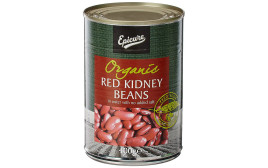 Epicure Organic Red Kidney Beans, In water with no added salt  Tin  400 grams